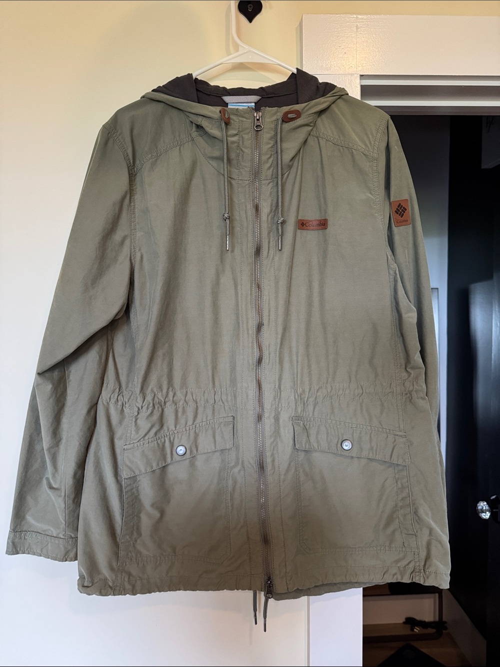 Columbia Olive Green Hooded Field Jacket